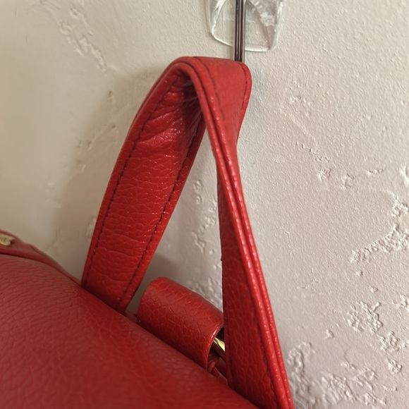 MCM Red Leather Large Backpack Vintage - Picture 6 of 15